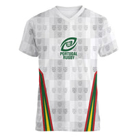 2026 Rugby Nations Series Custom Portugal Women V-Neck T-Shirt Atlantic XV Pride