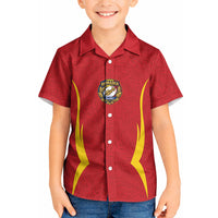 2026 Rugby Nations Series Custom Romania Kid Hawaiian Shirt Stejarii Oaks Carpathian Pattern