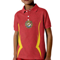 2026 Rugby Nations Series Custom Romania Kid Polo Shirt Stejarii Oaks Carpathian Pattern