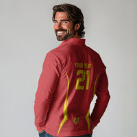 2026 Rugby Nations Series Custom Romania Long Sleeve Polo Shirt Stejarii Oaks Carpathian Pattern