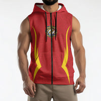 2026 Rugby Nations Series Custom Romania Sleeveless Zip Hoodie Stejarii Oaks Carpathian Pattern