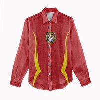 2026 Rugby Nations Series Custom Romania Women Casual Shirt Stejarii Oaks Carpathian Pattern