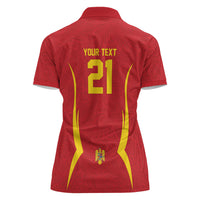 2026 Rugby Nations Series Custom Romania Women Polo Shirt Stejarii Oaks Carpathian Pattern