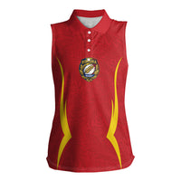 2026 Rugby Nations Series Custom Romania Women Sleeveless Polo Shirt Stejarii Oaks Carpathian Pattern