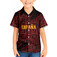 2026 Rugby Nations Series Custom Spain Kid Hawaiian Shirt Los Leones Iberian XV Heritage