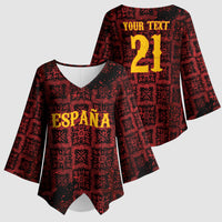 2026 Rugby Nations Series Custom Spain Kimono Sleeve Blouse Los Leones Iberian XV Heritage