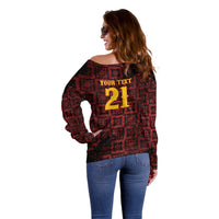 2026 Rugby Nations Series Custom Spain Off Shoulder Sweater Los Leones Iberian XV Heritage