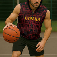 2026 Rugby Nations Series Custom Spain Sleeveless Zip Hoodie Los Leones Iberian XV Heritage