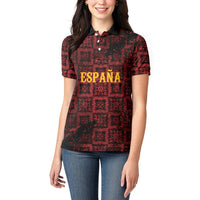 2026 Rugby Nations Series Custom Spain Women Polo Shirt Los Leones Iberian XV Heritage