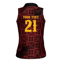 2026 Rugby Nations Series Custom Spain Women Sleeveless Polo Shirt Los Leones Iberian XV Heritage