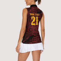 2026 Rugby Nations Series Custom Spain Women Sleeveless Polo Shirt Los Leones Iberian XV Heritage