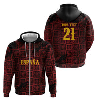 2026 Rugby Nations Series Custom Spain Zip Hoodie Los Leones Iberian XV Heritage