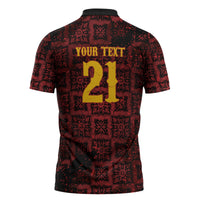 2026 Rugby Nations Series Custom Spain Zipper Polo Shirt Los Leones Iberian XV Heritage