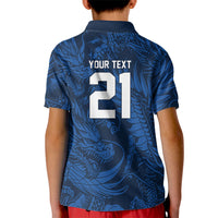 2026 Rugby Nations Series Custom Hong Kong Kid Polo Shirt Dragon Of The East Style
