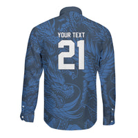 2026 Rugby Nations Series Custom Hong Kong Long Sleeve Button Shirt Dragon Of The East Style