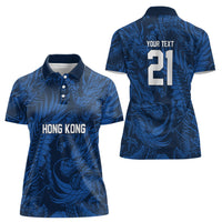 2026 Rugby Nations Series Custom Hong Kong Women Polo Shirt Dragon Of The East Style