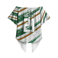2026 Rugby Nations Series Custom Zimbabwe Off Shoulder Wrap Waist Top Great Sables Zimbabwe