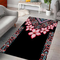 Africa Adenium Multiflorum Flowers Area Rug Mix Native Tribal Pattern LT9 - Wonder Print Shop