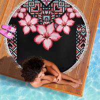 Africa Adenium Multiflorum Flowers Beach Blanket Mix Native Tribal Pattern LT9 - Wonder Print Shop