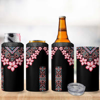 Africa Adenium Multiflorum Flowers 4 in 1 Can Cooler Tumbler Mix Native Tribal Pattern LT9 - Wonder Print Shop