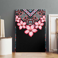 Africa Adenium Multiflorum Flowers Canvas Wall Art Mix Native Tribal Pattern LT9 - Wonder Print Shop