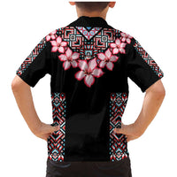 Africa Adenium Multiflorum Flowers Family Matching Mermaid Dress and Hawaiian Shirt Mix Native Tribal Pattern LT9 - Wonder Print Shop