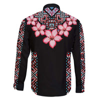 Africa Adenium Multiflorum Flowers Family Matching Puletasi and Hawaiian Shirt Mix Native Tribal Pattern - Wonder Print Shop