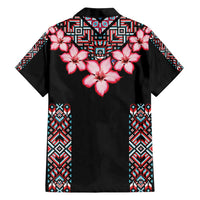 Africa Adenium Multiflorum Flowers Family Matching Summer Maxi Dress and Hawaiian Shirt Mix Native Tribal Pattern - Wonder Print Shop