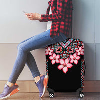 Africa Adenium Multiflorum Flowers Luggage Cover Mix Native Tribal Pattern - Wonder Print Shop