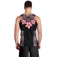 Africa Adenium Multiflorum Flowers Men Tank Top Mix Native Tribal Pattern - Wonder Print Shop