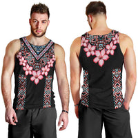 Africa Adenium Multiflorum Flowers Men Tank Top Mix Native Tribal Pattern - Wonder Print Shop