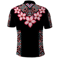 Africa Adenium Multiflorum Flowers Polo Shirt Mix Native Tribal Pattern - Wonder Print Shop