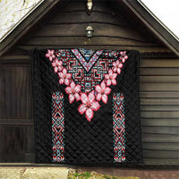 Africa Adenium Multiflorum Flowers Quilt Mix Native Tribal Pattern - Wonder Print Shop