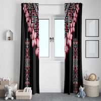 Africa Adenium Multiflorum Flowers Window Curtain Mix Native Tribal Pattern - Wonder Print Shop