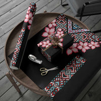 Africa Adenium Multiflorum Flowers Wrapping Paper Mix Native Tribal Pattern - Wonder Print Shop