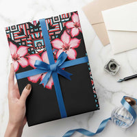 Africa Adenium Multiflorum Flowers Wrapping Paper Mix Native Tribal Pattern - Wonder Print Shop