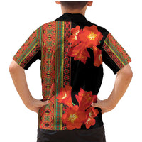 Africa Beauty Clivia Miniata Flowers Family Matching Mermaid Dress and Hawaiian Shirt LT9 - Wonder Print Shop
