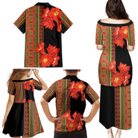 Africa Beauty Clivia Miniata Flowers Family Matching Puletasi and Hawaiian Shirt - Wonder Print Shop