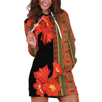 Africa Beauty Clivia Miniata Flowers Hoodie Dress - Wonder Print Shop