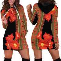 Africa Beauty Clivia Miniata Flowers Hoodie Dress - Wonder Print Shop