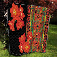 Africa Beauty Clivia Miniata Flowers Quilt - Wonder Print Shop