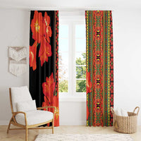 Africa Beauty Clivia Miniata Flowers Window Curtain - Wonder Print Shop