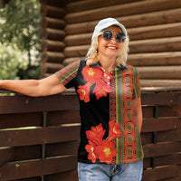 Africa Beauty Clivia Miniata Flowers Women Polo Shirt - Wonder Print Shop