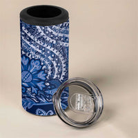 Africa Floral mix Maasai Shuka 4 in 1 Can Cooler Tumbler Blue Moitf LT9 - Wonder Print Shop