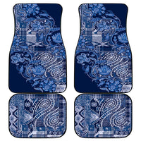 Africa Floral mix Maasai Shuka Car Mats Blue Moitf LT9 - Wonder Print Shop