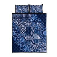 Africa Floral mix Maasai Shuka Quilt Bed Set Blue Moitf - Wonder Print Shop