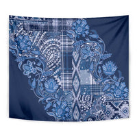 Africa Floral mix Maasai Shuka Tapestry Blue Moitf - Wonder Print Shop