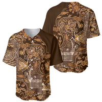 Africa Floral mix Maasai Shuka Baseball Jersey Gold Moitf LT9 - Wonder Print Shop