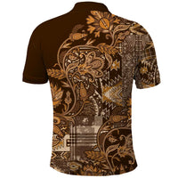 Africa Floral mix Maasai Shuka Polo Shirt Gold Moitf - Wonder Print Shop
