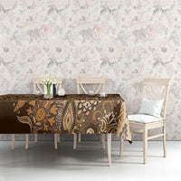 Africa Floral mix Maasai Shuka Tablecloth Gold Moitf - Wonder Print Shop